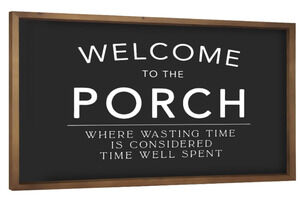 Welcome To Our Porch Sign, Wooden Porch Wall Decor Outdoor Rustic Farmhouse